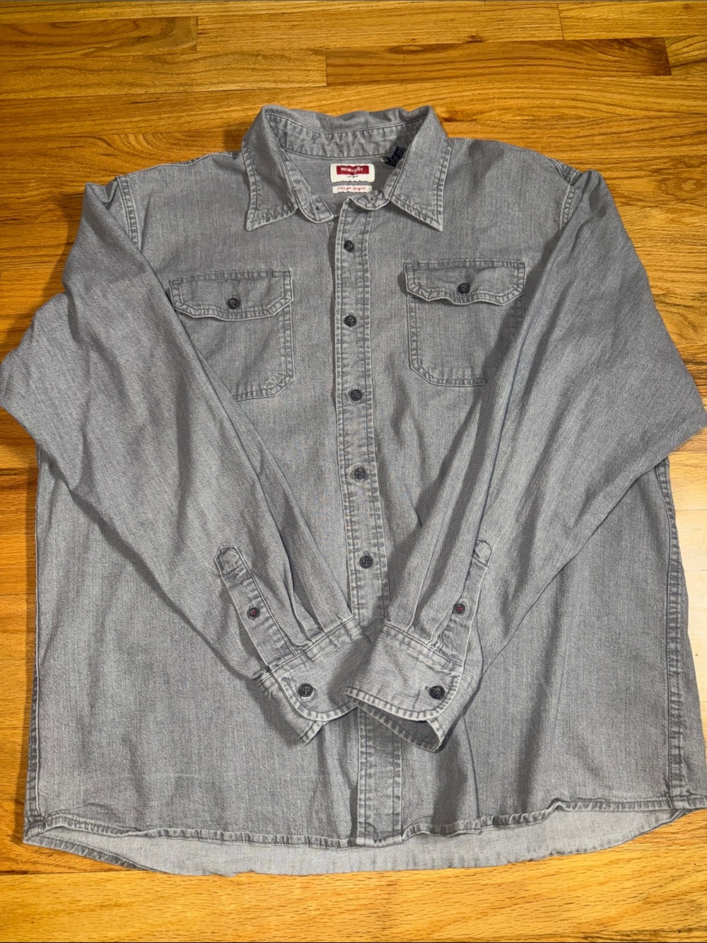 Levi's Light Gray Denim-Style Button Down Shirt